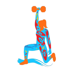Crossfit colorful clipart, Splash style