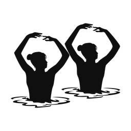 Synchronized swimming silhouette, Classic style