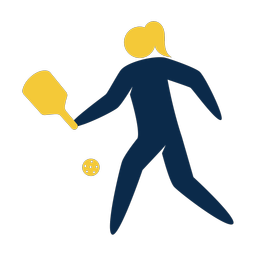 Pickleball 2 colored clipart, Strike style