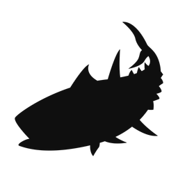 Bluefin tuna silhouette, Classic style
