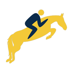 Horse jumping 2 colored clipart, Strike style