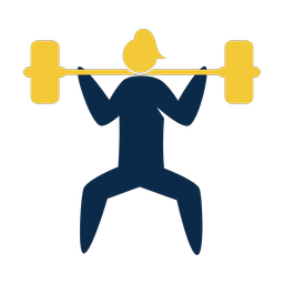 Powerlifting 2 colored clipart, Strike style
