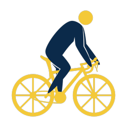Cycling 2 colored clipart, Strike style