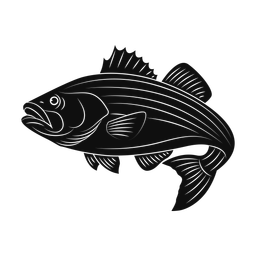 Striped bass silhouette, Promax style