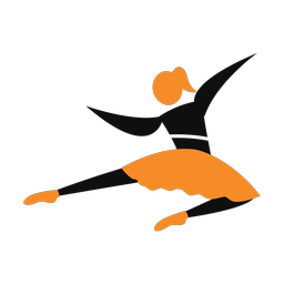 Ballet 2 colored clipart, Motion style