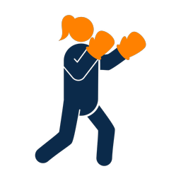 Boxing 2 colored clipart, Round style