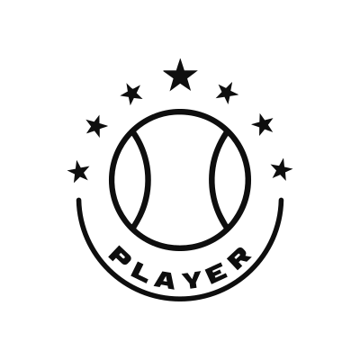 Tennis Rounded Star Ball Logo