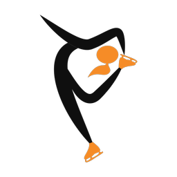 Figure skating 2 colored clipart, Motion style