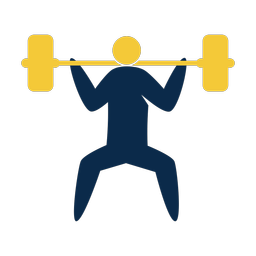 Powerlifting 2 colored clipart, Strike style