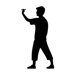 Darts silhouette, Classic style