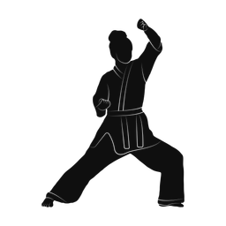 Karate silhouette, Promax style