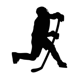 Ice hockey silhouette, Classic style