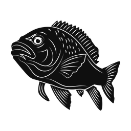 Red snapper silhouette, Promax style