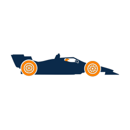 Indycar 2 colored clipart, Round style