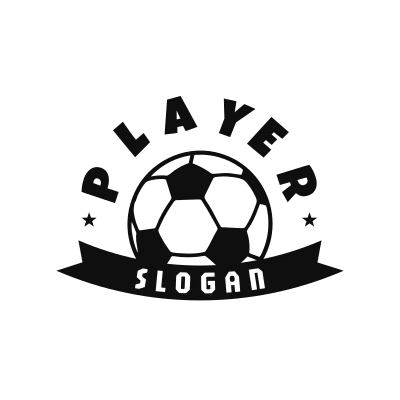 Soccer Ribbon and Star Ball Logo