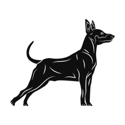 Miniature pinscher silhouette, Promax style