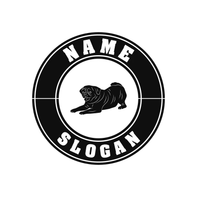 Pug Classic Name Logo – Design 10