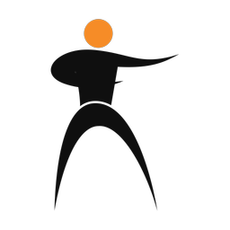 Karate 2 colored clipart, Motion style