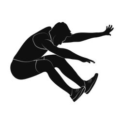 Long jump silhouette, Promax style