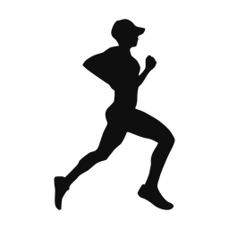 Running silhouette, Classic style