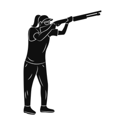 Skeet shooting silhouette, Promax style