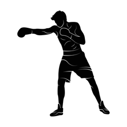 Boxing silhouette, Promax style