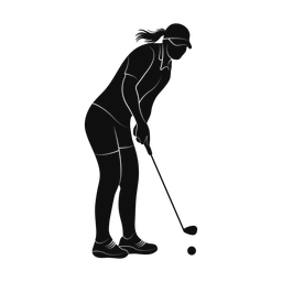 Golf silhouette, Promax style
