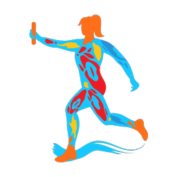 Relays colorful clipart, Splash style