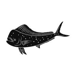Mahi mahi silhouette, Promax style
