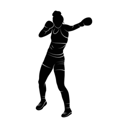 Boxing silhouette, Promax style
