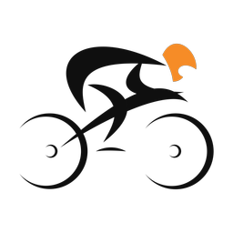 Cycling 2 colored clipart, Motion style