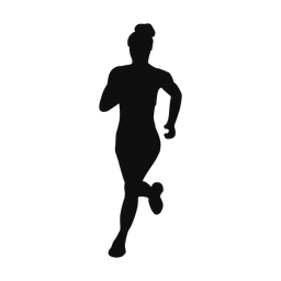 Running silhouette, Classic style