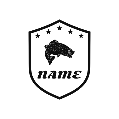 Largemouth Bass Classic Name Logo – Design 12
