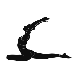 Yoga silhouette, Promax style