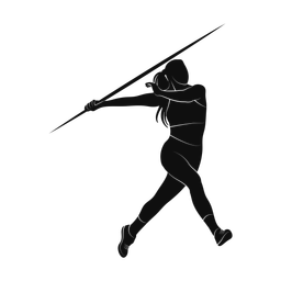 Javelin throw silhouette, Promax style