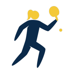 Table tennis 2 colored clipart, Strike style