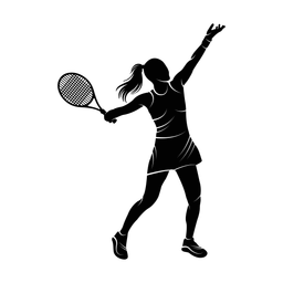 Tennis silhouette, Promax style