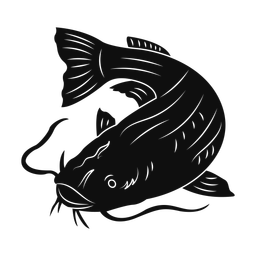 Cat fish silhouette, Promax style