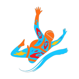 Skydiving colorful clipart, Splash style