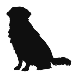Golden retriever silhouette, Classic style