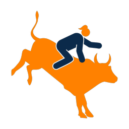 Rodeo 2 colored clipart, Round style