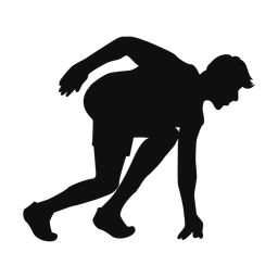 Running silhouette, Classic style