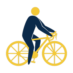 Cycling 2 colored clipart, Strike style