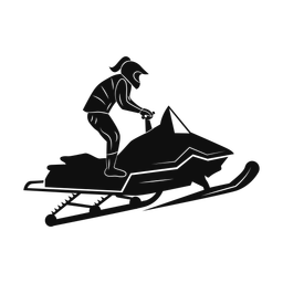 Snowmobile racing silhouette, Promax style