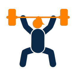 Powerlifting 2 colored clipart, Round style