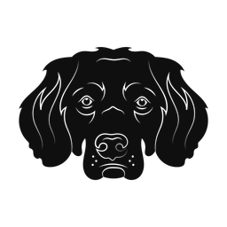 Golden retriever silhouette, Promax style