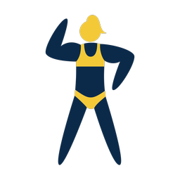 Bodybuilding 2 colored clipart, Strike style