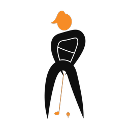 Golf 2 colored clipart, Motion style