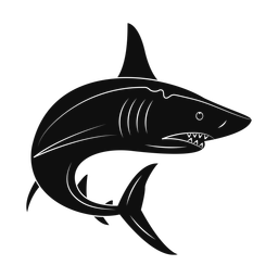 Mako shark silhouette, Promax style
