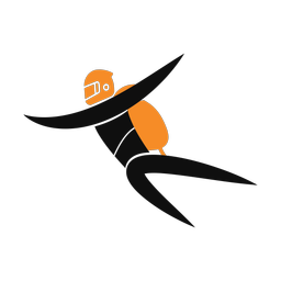 Skydiving 2 colored clipart, Motion style